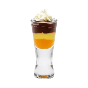 2 oz Concave Dessert Shot Glass - 1 3/4" x 1 3/4" x 4 1/4" - 6 count box