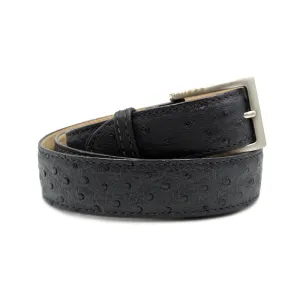 73-101-BLK OSTRICH QUILL Belt, Black