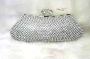 Beautiful Gold Silver Fashion Womens Glitter Clutch Bag Crystal Diamante Sparkly Evening Bridal Prom Party Handbag Purse/Gold