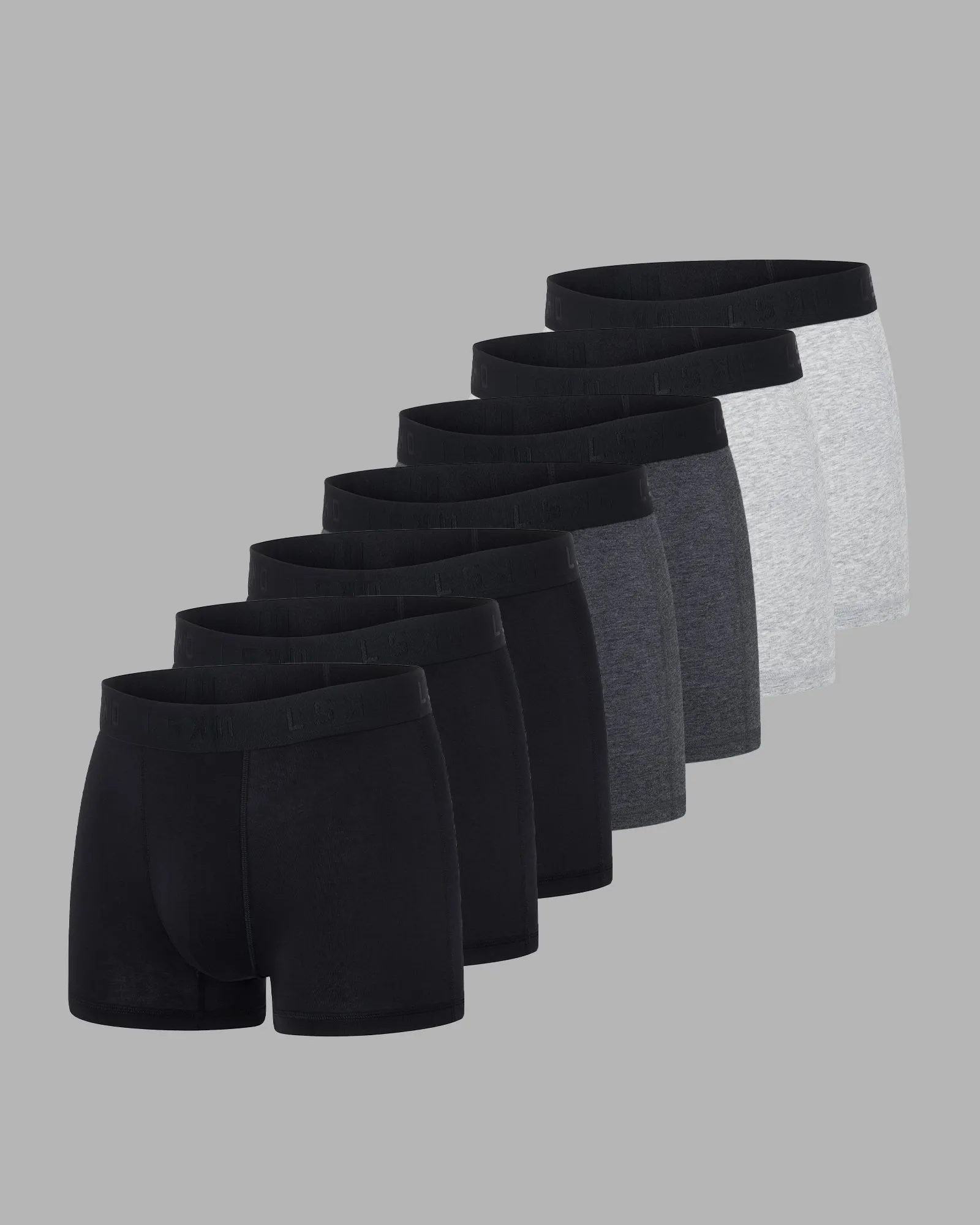 Daily Briefs 7 Pack - Multi-Black Grey