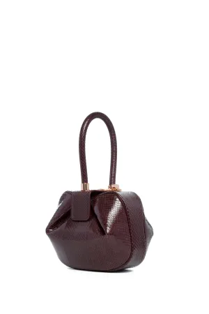 Demi Bag in Bordeaux Snakeskin