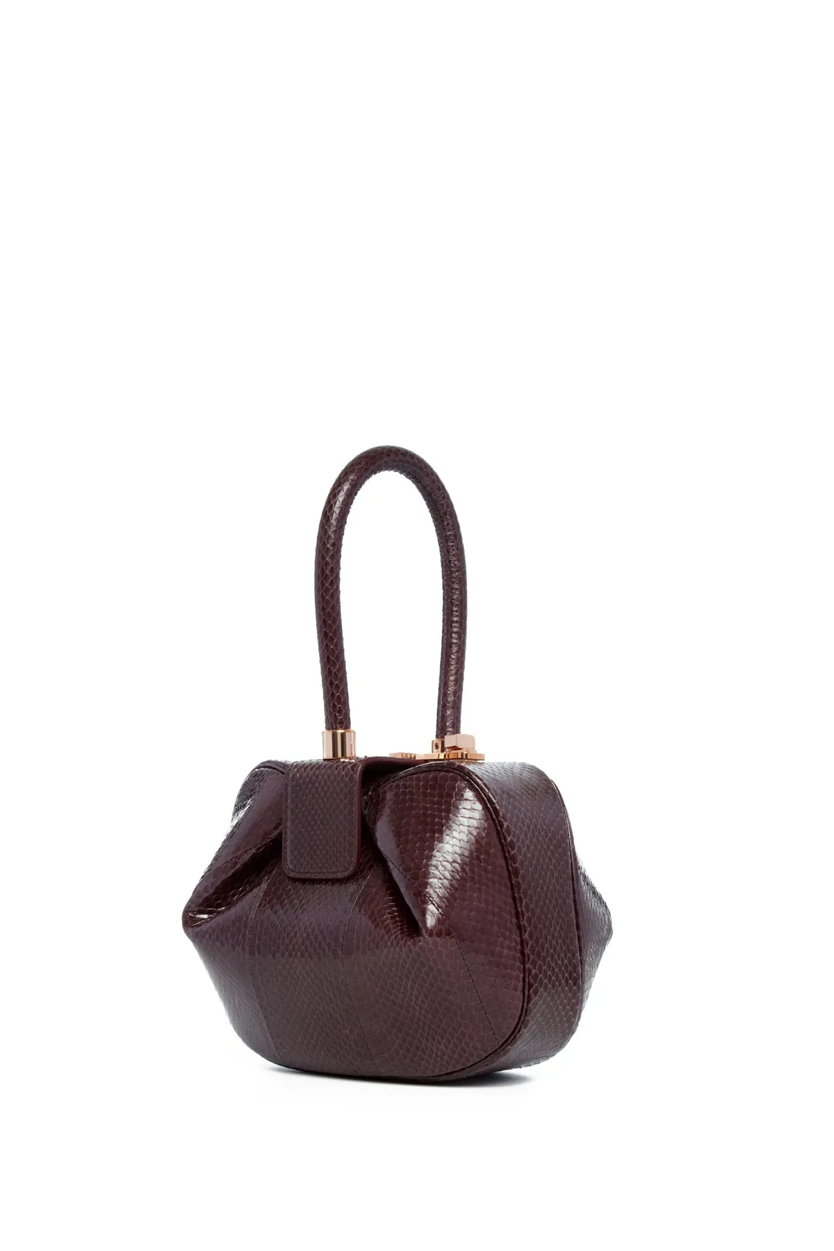 Demi Bag in Bordeaux Snakeskin