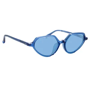 Dries Van Noten Ladies Cat Eye Blue Sunglasses DVN178C10SUN