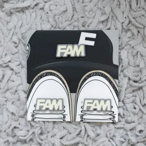 FAM LACE LOCKS   PIN GREY / CHROME WHITE