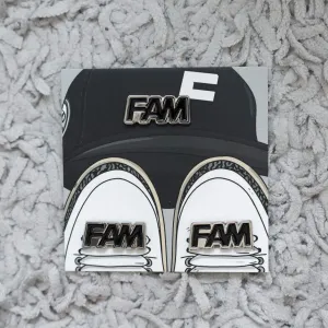 FAM LACE LOCKS   PIN METALLIC SILVER / BLACK