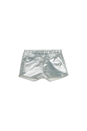 HOLIDAY Silver Metal - Mini Shorts