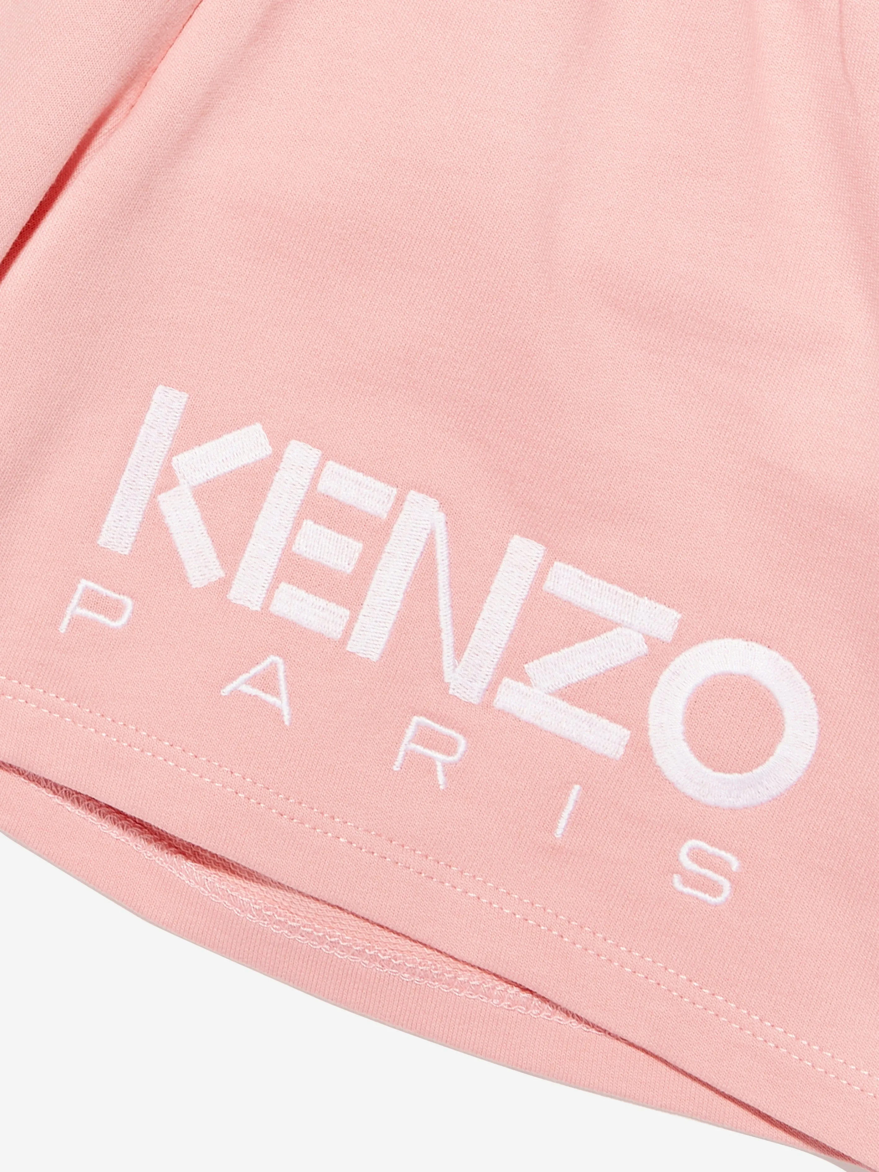 KENZO Girls Logo Print Shorts in Pink