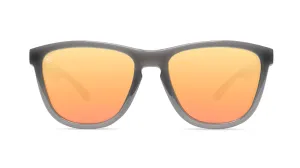 Knockaround Sport Glossy Gray Frame - Peach Lens - Polarized Sunglasses