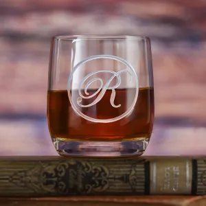 Monogrammed Stolzle Weinland Crystal Rocks Whiskey Glass