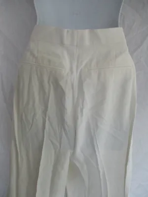 NEW CELINE ITALY ZIPPER TROUSER Pant 36 Luxury Formal CREME WHITE Womens