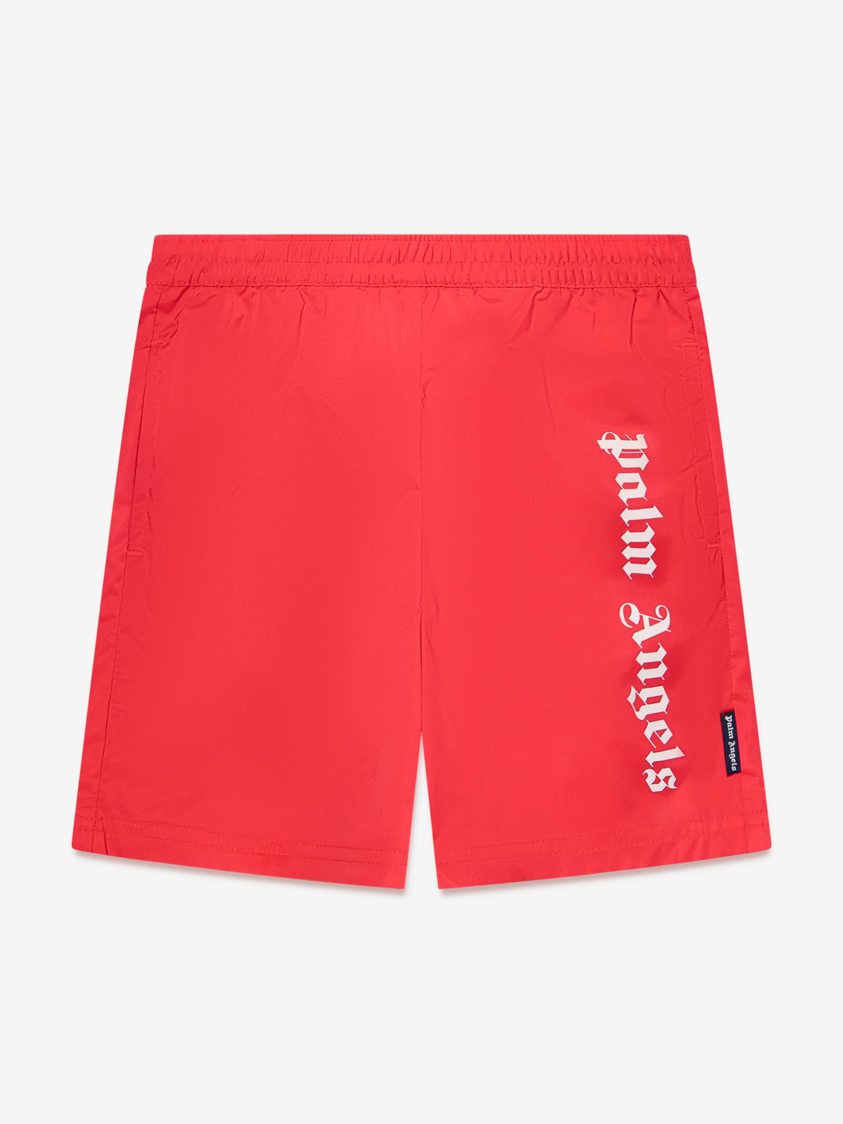 Palm Angels Boys Overlogo Swim Shorts in Red