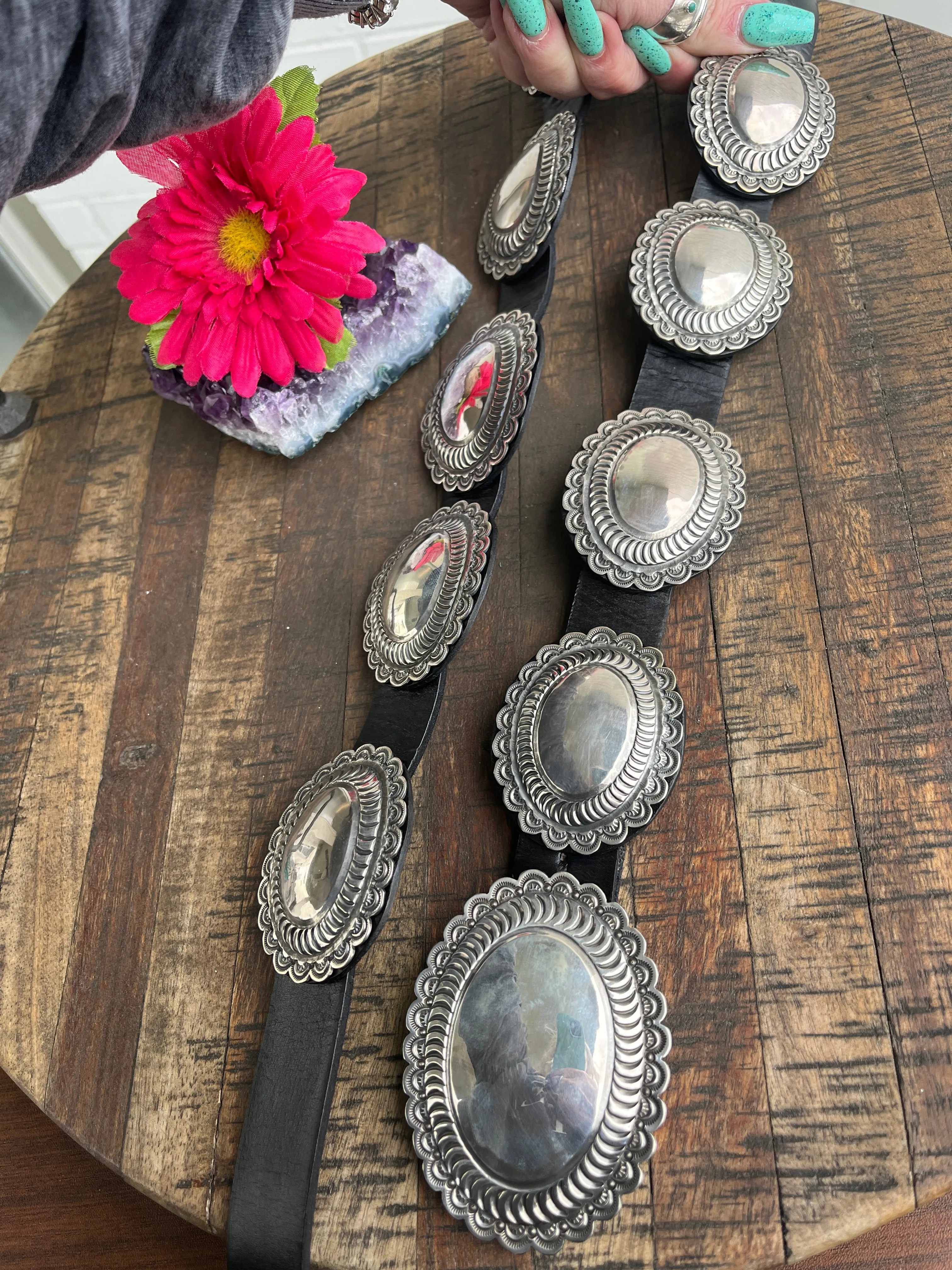 Sterling Concho Belt