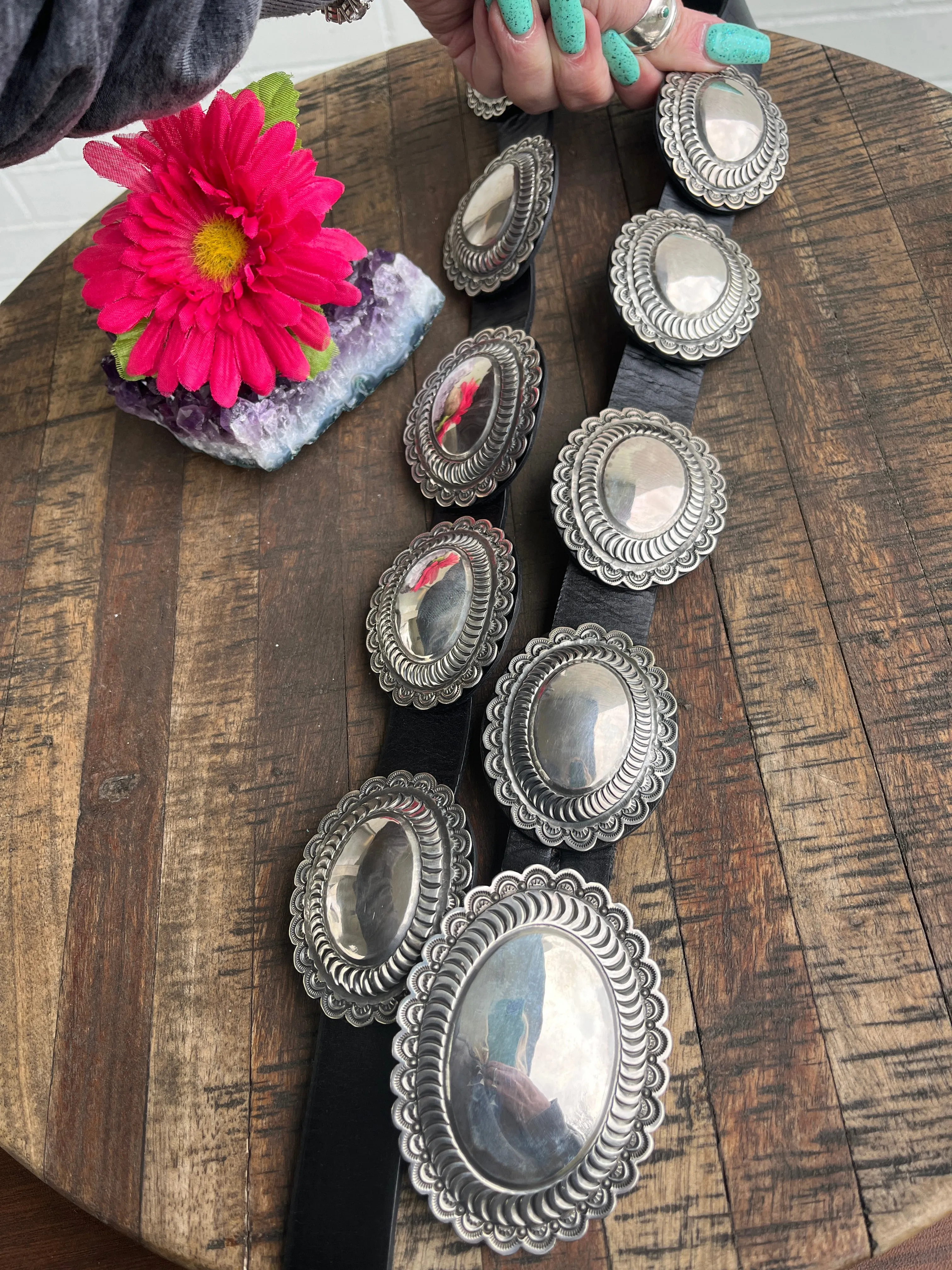 Sterling Concho Belt