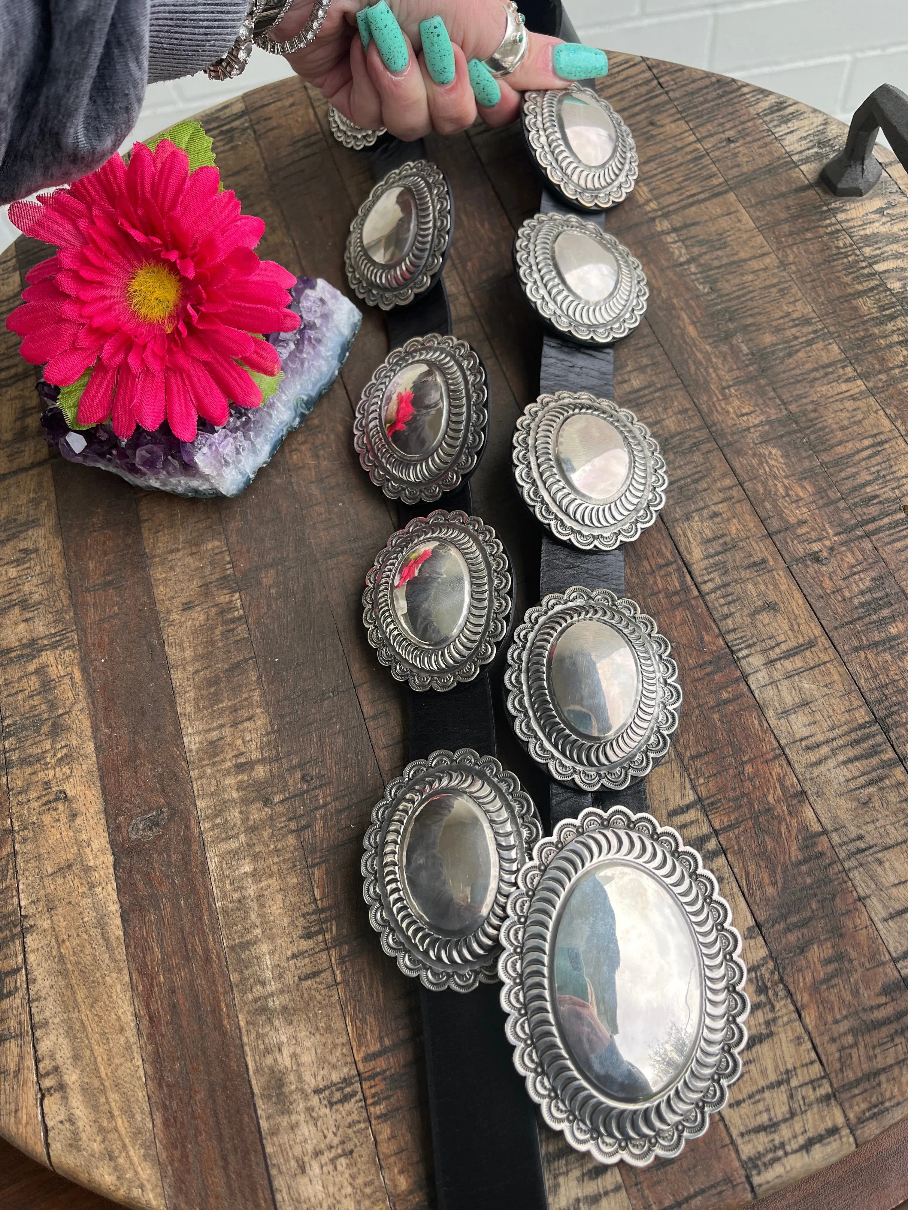 Sterling Concho Belt