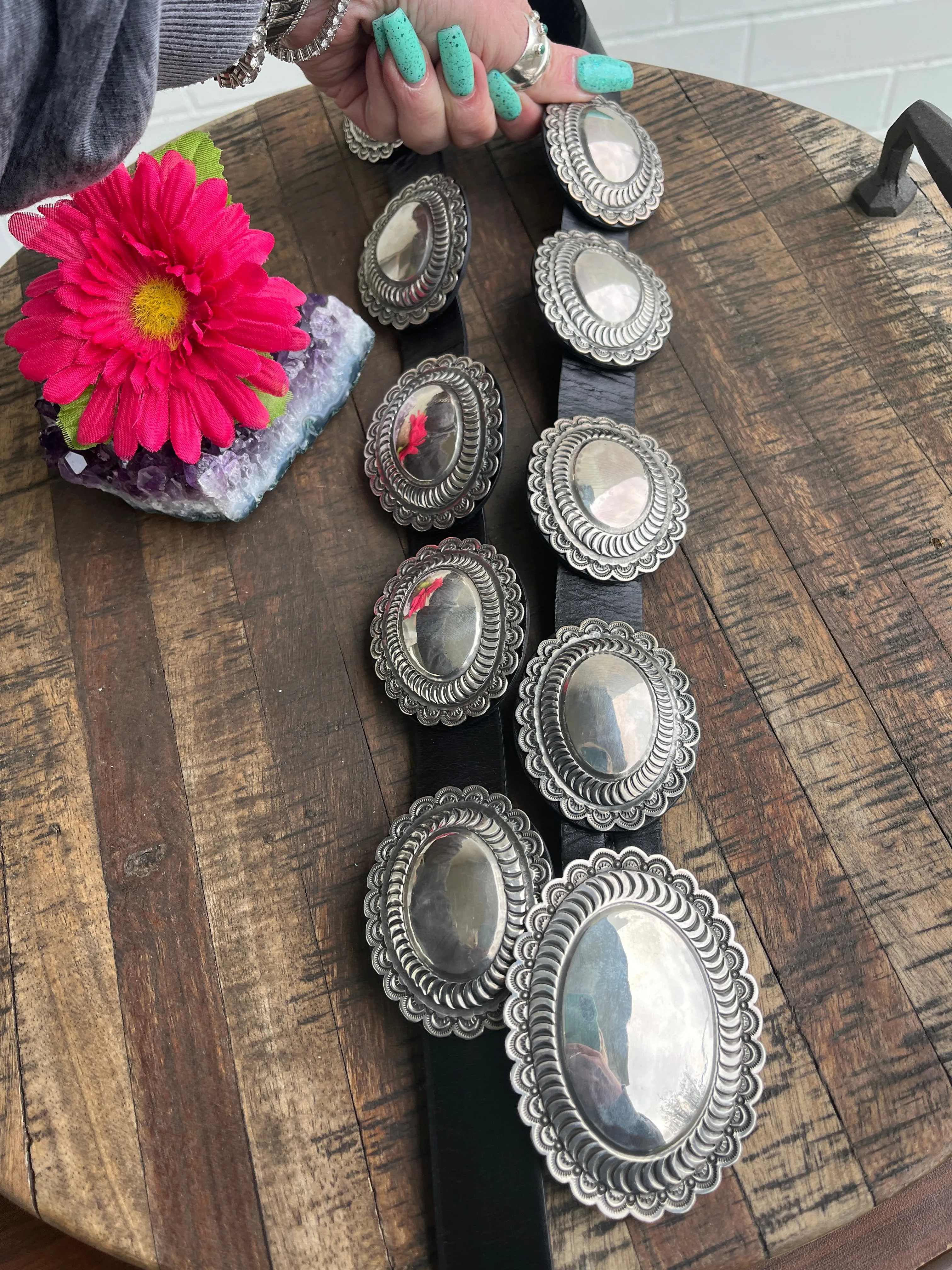 Sterling Concho Belt