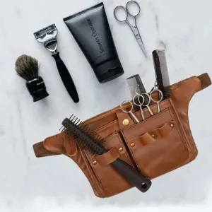 Timeless Brown Leather Hairstylist Tool Belt